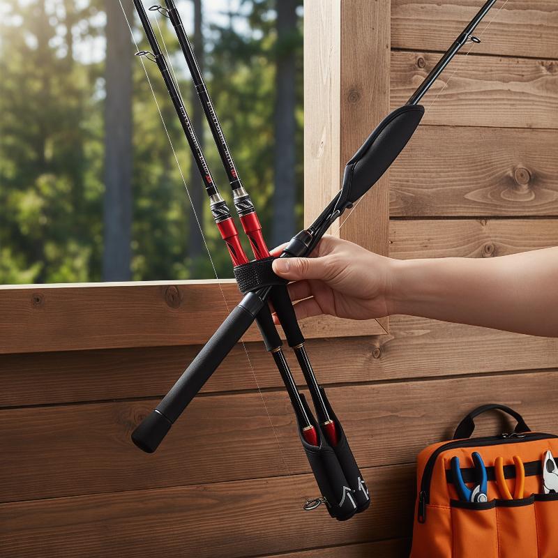 Fishing Rod Combo - 조절 가능한 낚싯대 슬링 스트랩(캡 보호