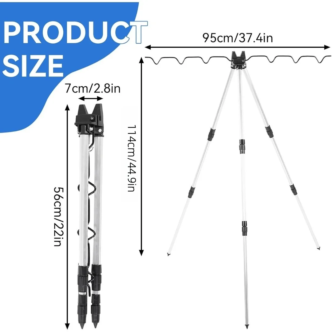 텔레스코픽 낚싯대 삼각대 홀더, 야외 해변 낚시를 위한 - Fishing Rod Telescopic 리뷰 및 가격